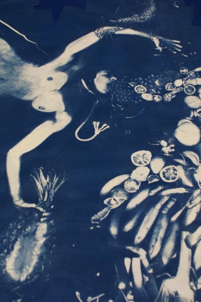 Photographic installation : "The Oval Court"; 
Part of the installation "Of Mutability";
Mixed media;  Helen Chadwick; English; 1986; 
(Installation shot at the Barbican in 2004)