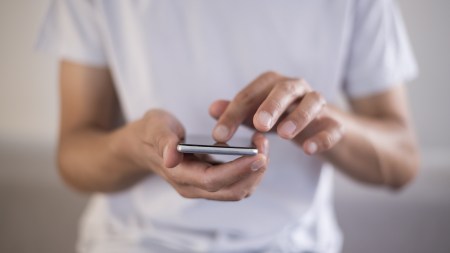 Young man using a smartphone