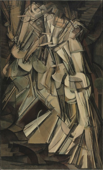 Marcel Duchamp, Nude Descending a Staircase #2, 1912, oil on canvas, 57 7/8 × 35 1/8