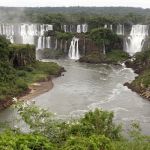 Partial view of the Argentine side of Iguazu Falls and San Martin island from the Brazilian side of the Iguazu River near the Brazilian city of Foz do Iguazu, 17 January 2007. AFP PHOTO/Juan MABROMATA (Photo by Juan MABROMATA / AFP) (Photo by JUAN MABROMATA/AFP via Getty Images)