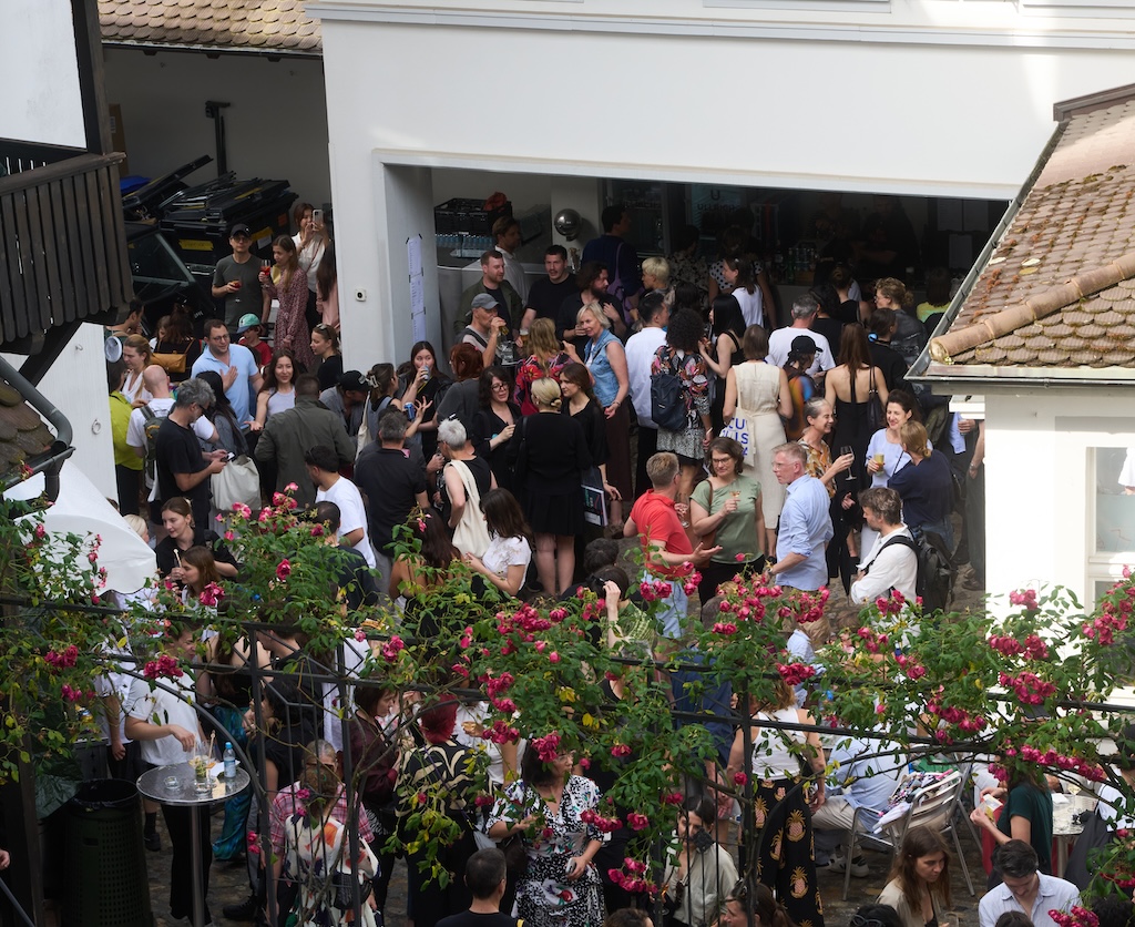 The buzzy courtyard Basel Social Club.