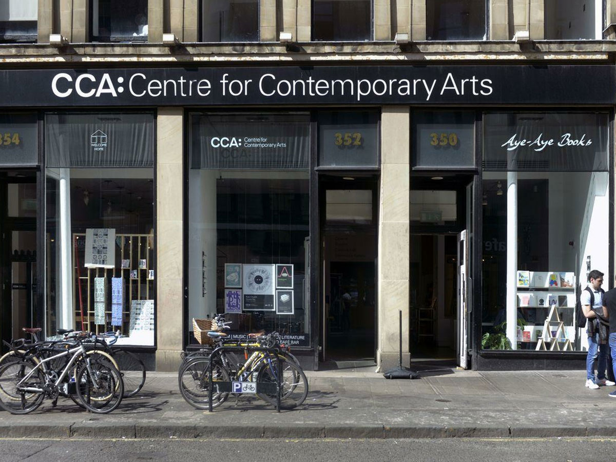 View of the exterior of the Centre for Contemporary Arts, Glasgow.