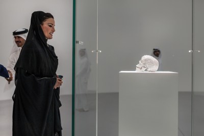 Damien Hirst’s For the Love of God (2007) in “Damien Hirst: Relics," QM Gallery Al Riwaq Art Space, Doha, Qatar, October 9, 2013