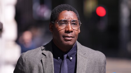 Art dealer Oghenochuko Ojiri, 53, outside Westminster Magistrates' Court, London, who pleaded guilty to eight offenses under section 21A of the Terrorism Act 2000 during a hearing at the court on Friday. The BBC Bargain Hunt art expert admitted failing to report a series of high-value art sales to a man suspected of financing militant group Hezbollah. Picture date: Friday May 9, 2025. (Photo Ben Whitley/PA Images via Getty Images)