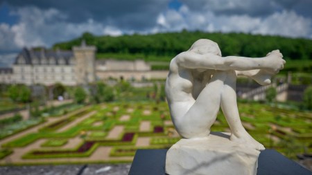 A photograph shows a marble sculpture by French sculptor Auguste Rodin entitled "Le Desepsoir" (The Despair), created between 1892 and 1893, in Villandry, on May 13, 2025. This marble sculpture by Rodin will be sold at auction on June 8, 2025, by the auctioneer Aymeric and Philippe Rouillac, starting at a price of 500,000 euros. (Photo by GUILLAUME SOUVANT / AFP) (Photo by GUILLAUME SOUVANT/AFP via Getty Images)