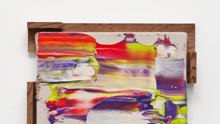 Painting on white wall.