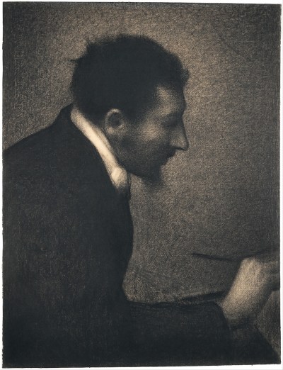 Georges Seurat, Aman-Jean (Portrait of Edmond François Aman-Jean), 1882–83