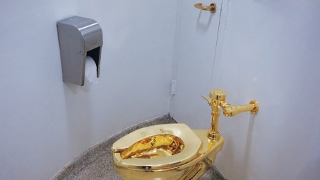 Maurizio Cattelan's 'America,' 2016, a golden toilet