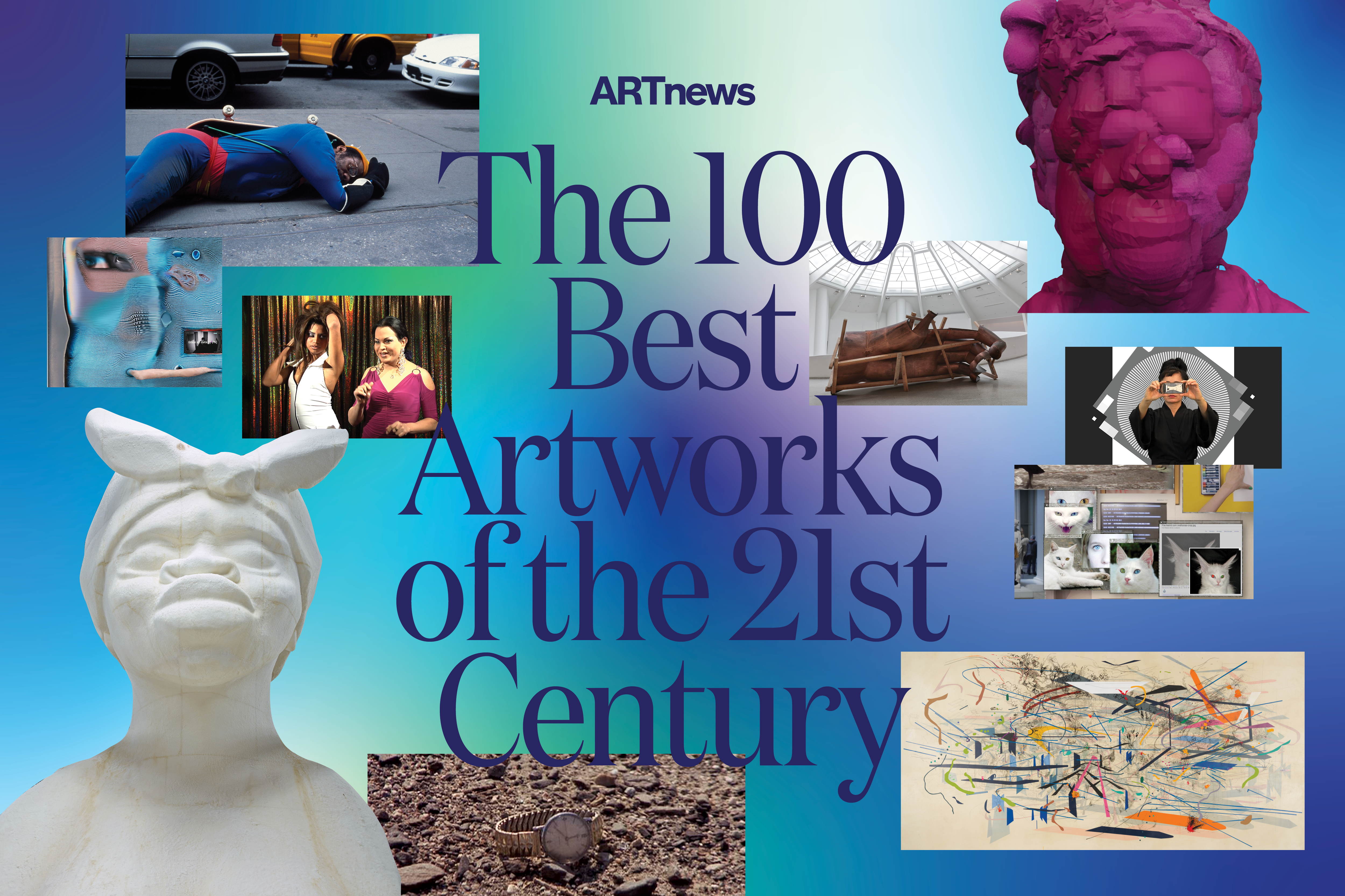 A graphic that reads 'The 100 Best Artworks of the 21st Century.'